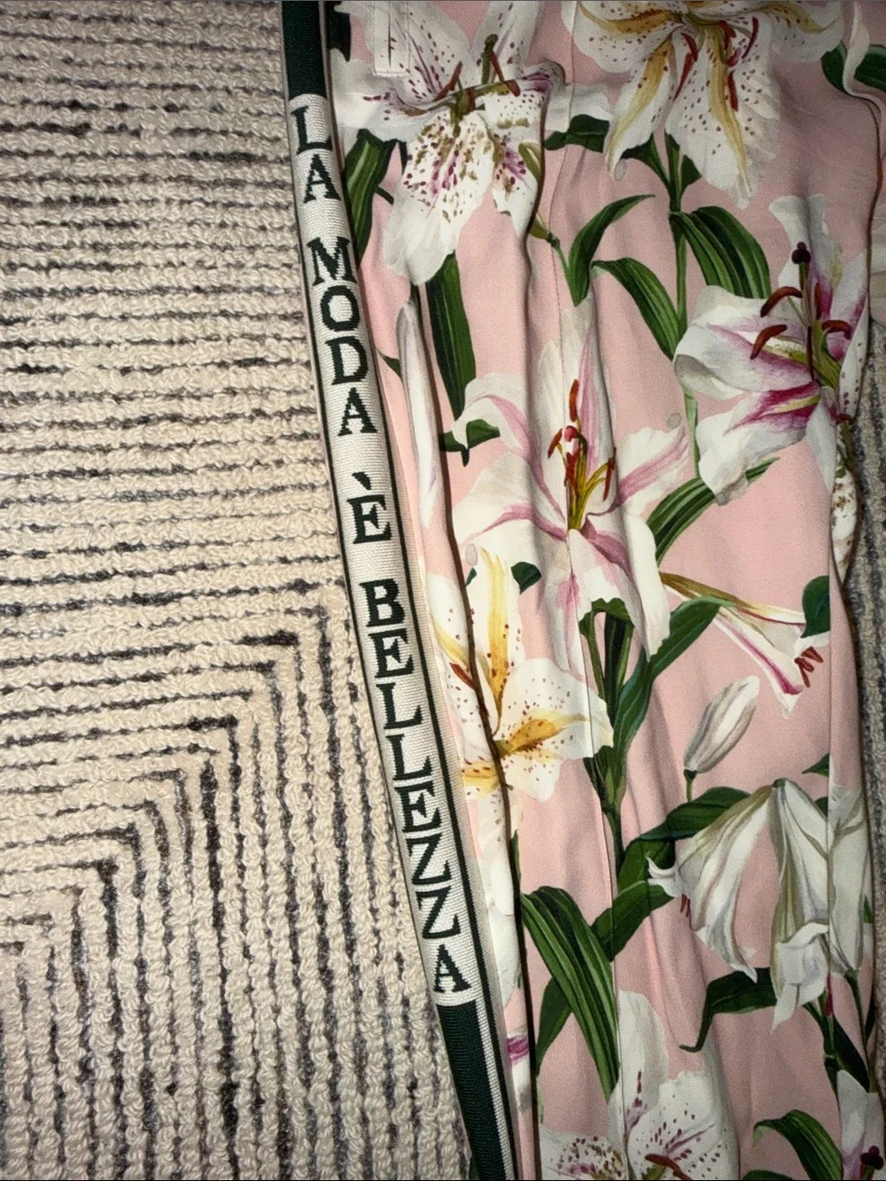 D&G lily print pink tracksuit set
